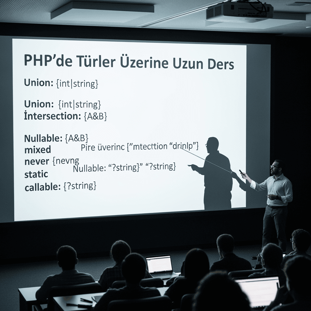PHP’de Türler Üzerine Uzun Ders: Union, Intersection, Nullable ile mixed, never, static, callable