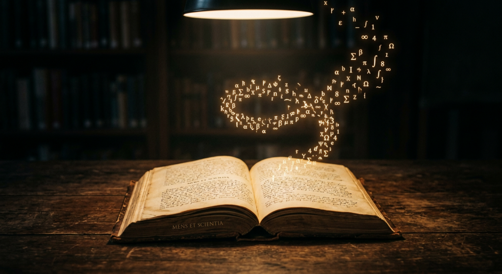 Bu minimalist görsel, "Mikro-Öğrenme" konseptini (günde 10 dakika okuma) temsil etmek için hazırlanmıştır. Tek bir eski kitabın üzerine düşen odaklanmış ışık demeti ve sayfalardan yükselen parlayan semboller, derinleşmiş bilgiyi ve bilginin sessiz gücünü simgeler.